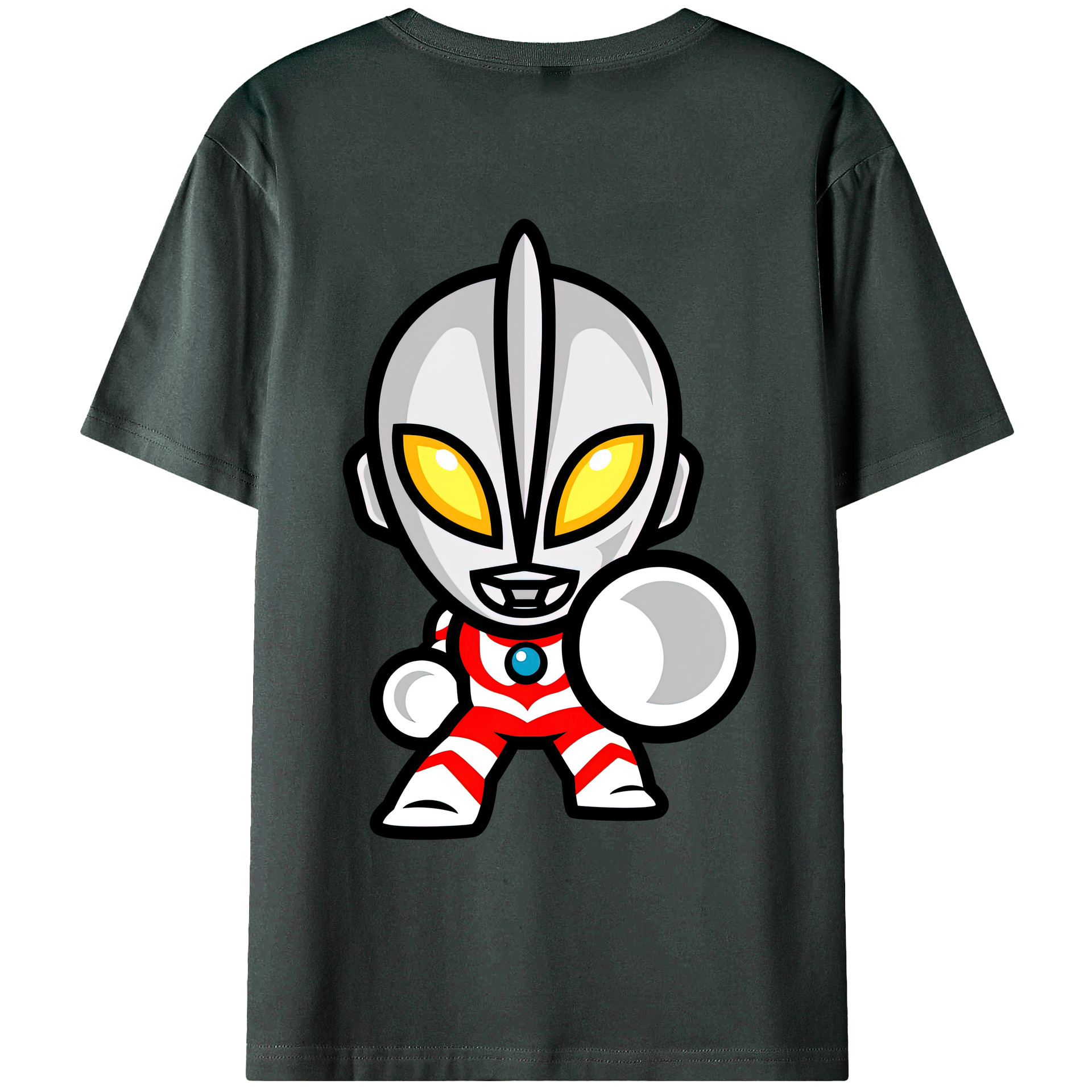 （画像用） ウルトラマン Ultraman 綿100％ メンズ半袖Tシャツ（バックプリント） 通気性